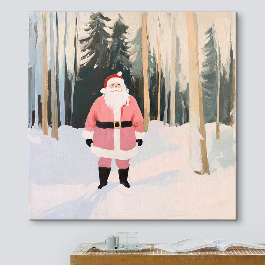 Gemälde eines Weihnachtsmannes im Schnee Gemälde eines Weihnachtsmannes im Schnee