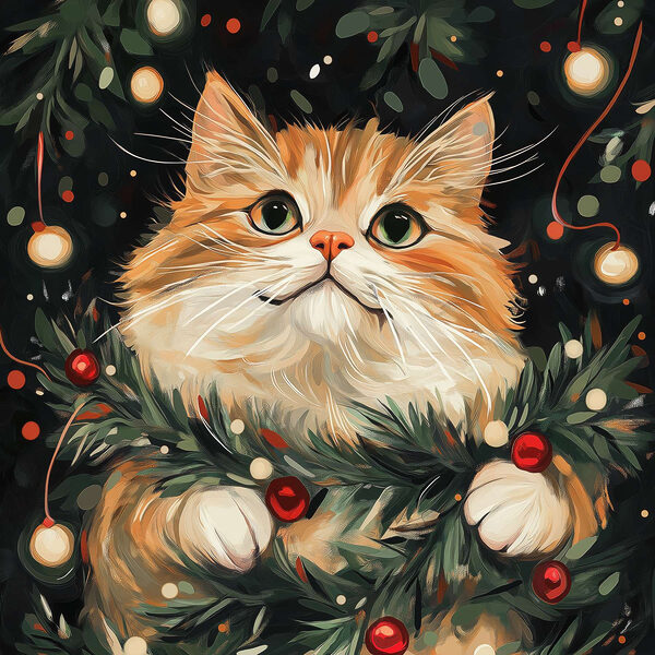 Katze auf einem Baum Katze auf einem Baum