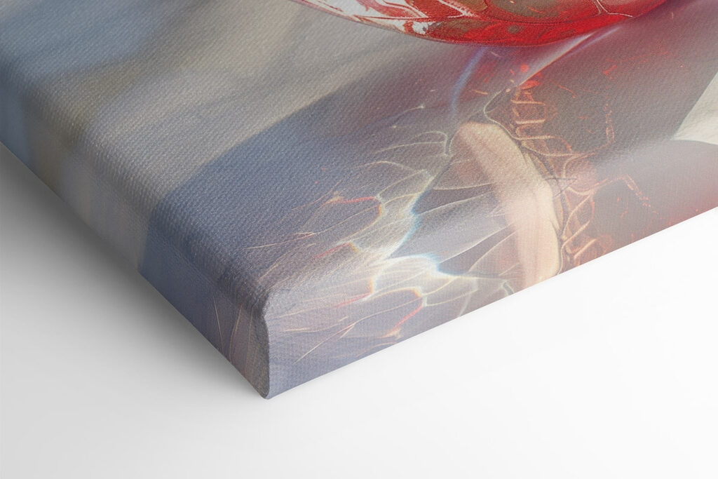 Glass apple with a stem and leaves