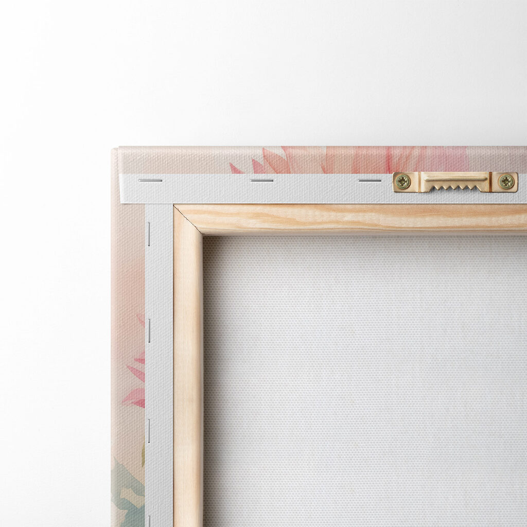 Painting of flowers on a white surface