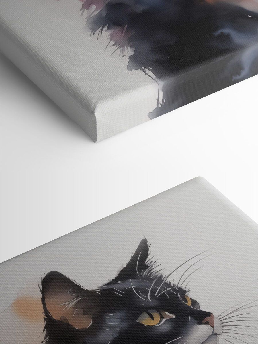 Katze mit weißem und schwarzem Gesicht