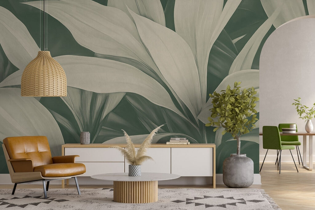 Soft leaves in gentle harmony