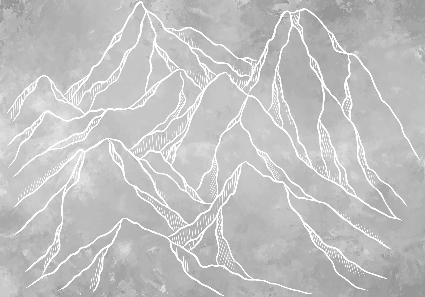 Drawing of a mountain range Drawing of a mountain range