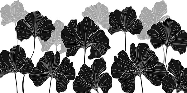Schwarzes und weißes Blumendesign Schwarzes und weißes Blumendesign