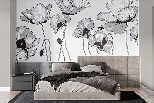 Gruppe von Blumen mit Knospen Gruppe von Blumen mit Knospen