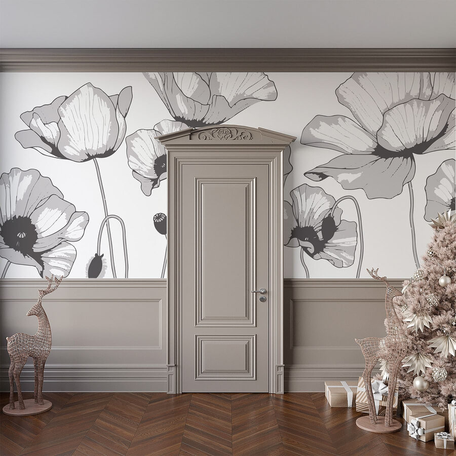 Gruppe von Blumen mit Knospen