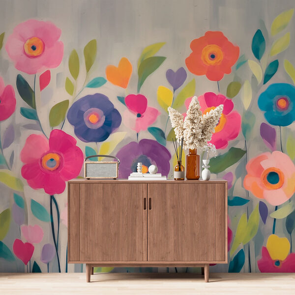 Malerei von Blumen und Blättern Malerei von Blumen und Blättern