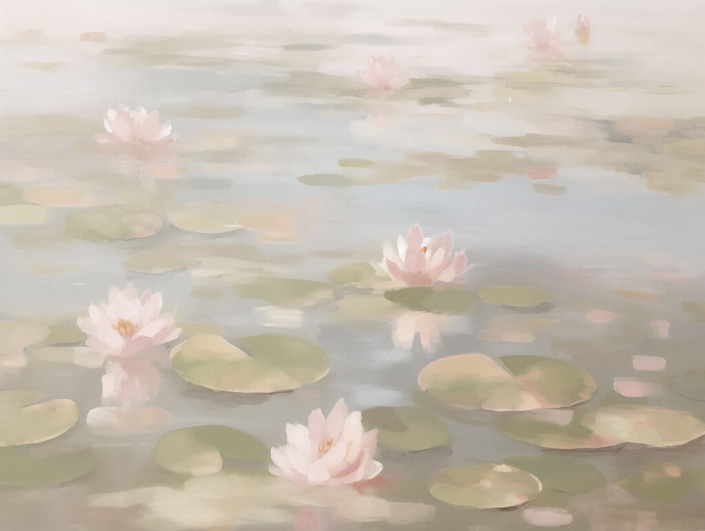 Seerosenblüten auf einem Teich Seerosenblüten auf einem Teich