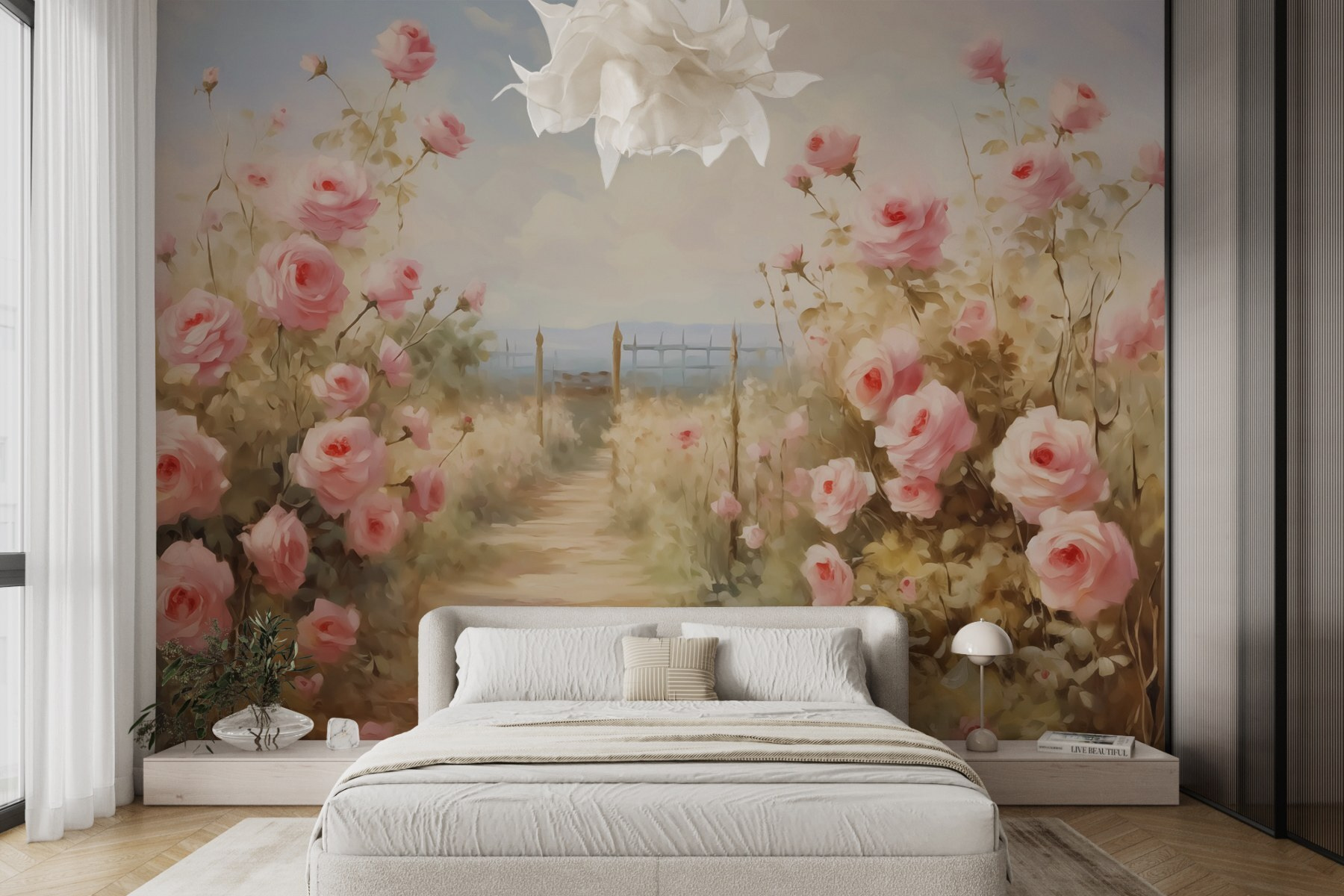 Painting of pink roses