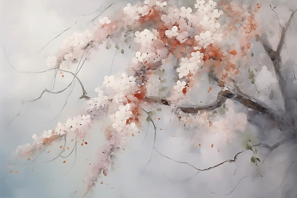 Baum mit weißen Blüten Baum mit weißen Blüten