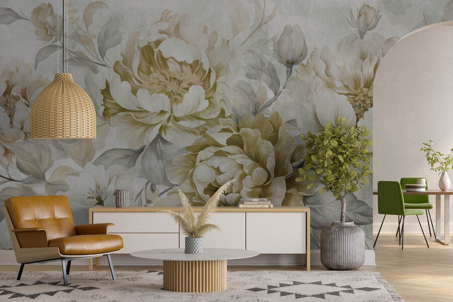 Sanfte florale Eleganz in gedeckten Tönen