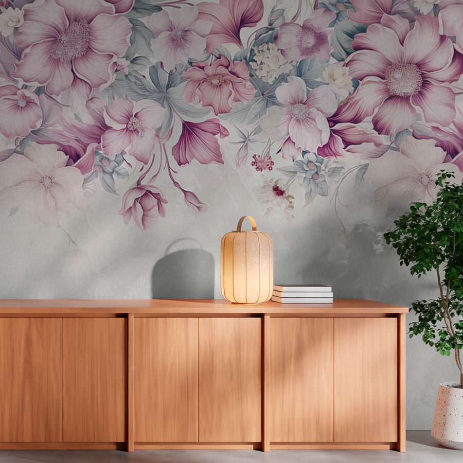 Florale Eleganz in zarten Pastelltönen.