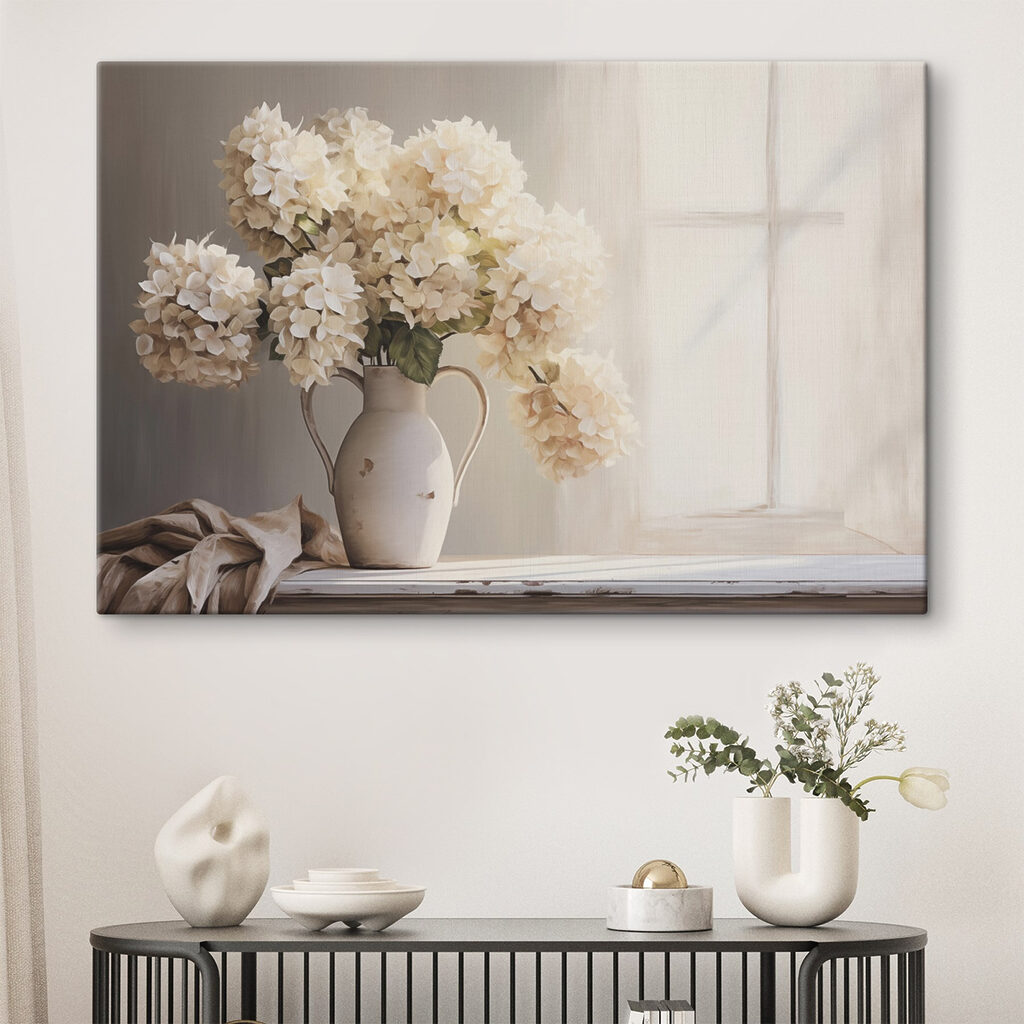 Painting of flowers in a vase Painting of flowers in a vase