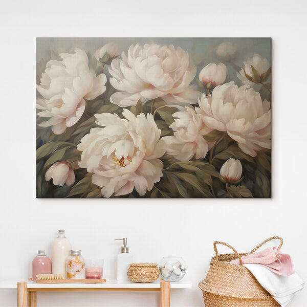 Malerei von weißen Blumen Malerei von weißen Blumen