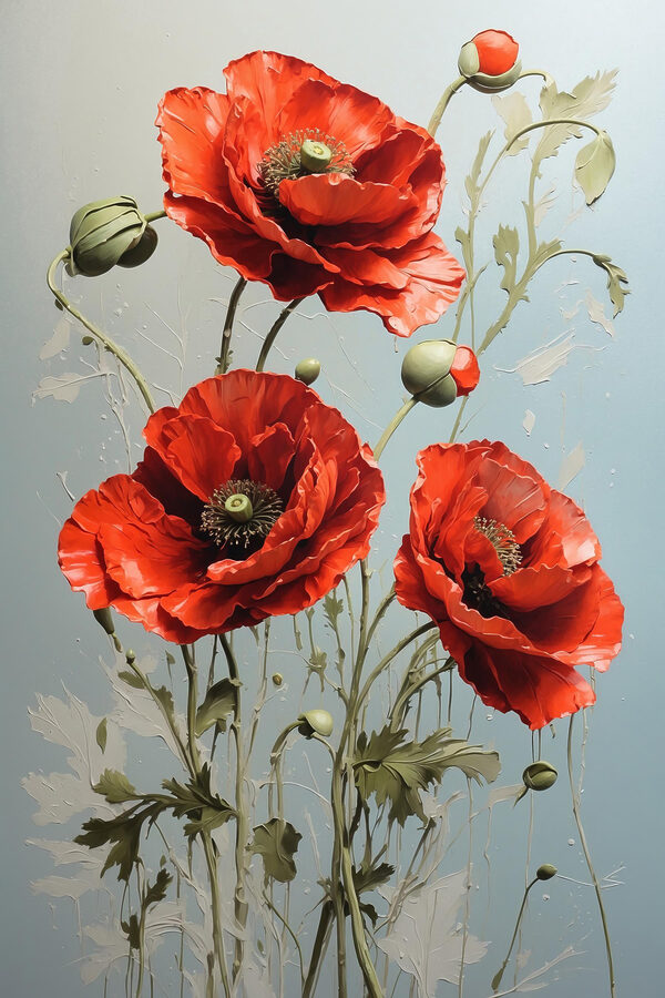Kräftig rot blühender Mohn Kräftig rot blühender Mohn