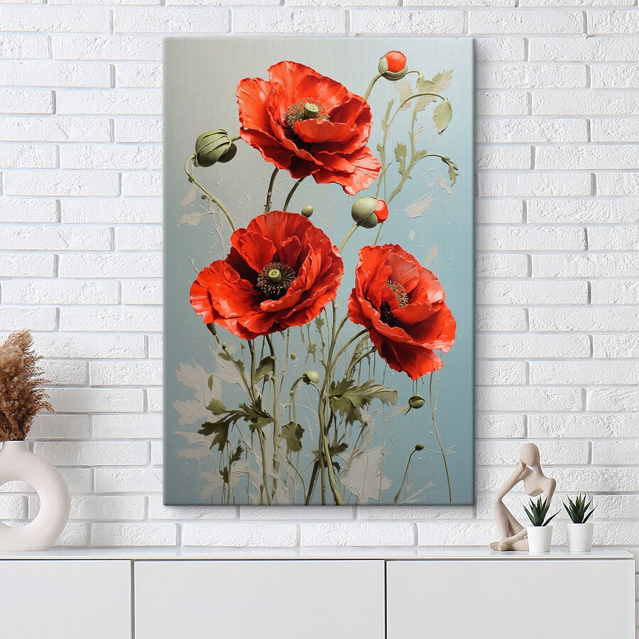 Kräftig rot blühender Mohn Kräftig rot blühender Mohn