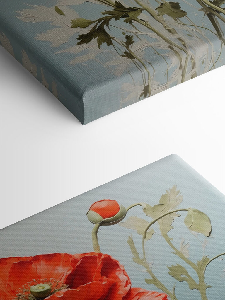 Vibrant red poppies in bloom