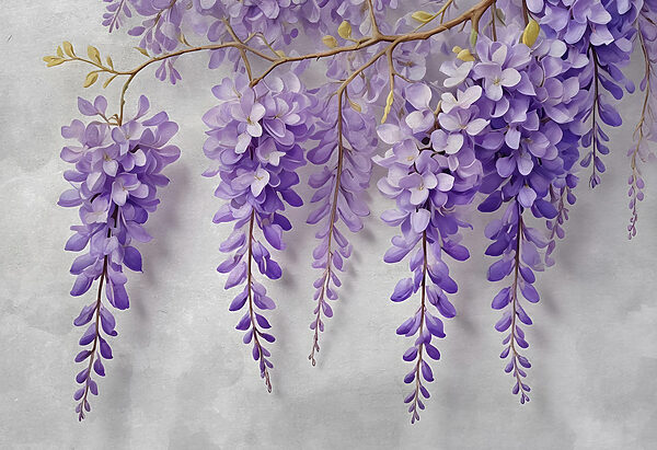 Zweig mit violetten Blüten Zweig mit violetten Blüten
