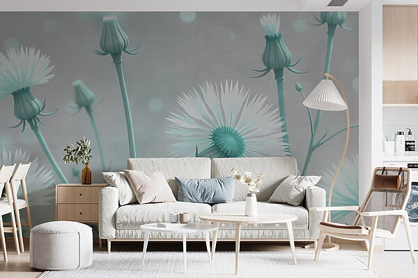 Delicate flowers in soft hues