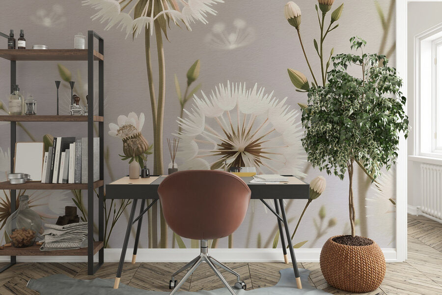 Zarte weiße Blumen in der Natur
