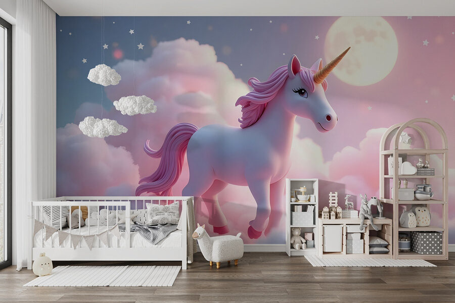 Einhorn in den Wolken