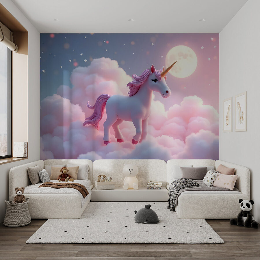 Einhorn in den Wolken