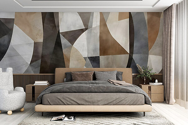 Wand mit verschiedenen Farben und Formen Wand mit verschiedenen Farben und Formen