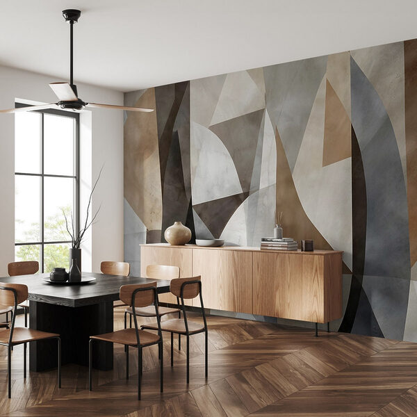 Wand mit verschiedenen Farben und Formen Wand mit verschiedenen Farben und Formen