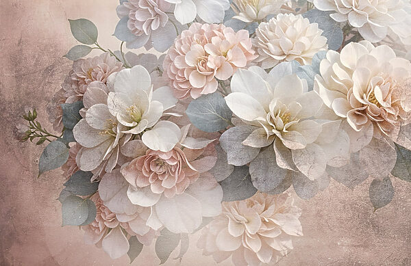 Gruppe von weißen und rosafarbenen Blumen Gruppe von weißen und rosafarbenen Blumen