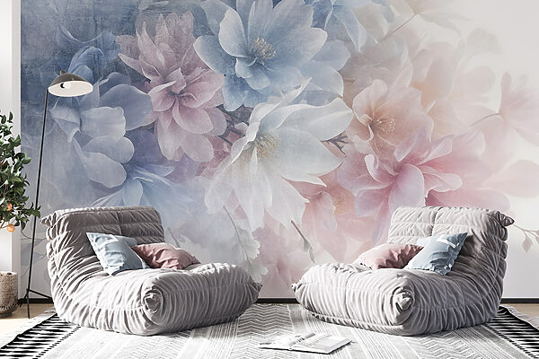 Blumenstrauß auf einer weißen Fläche Blumenstrauß auf einer weißen Fläche