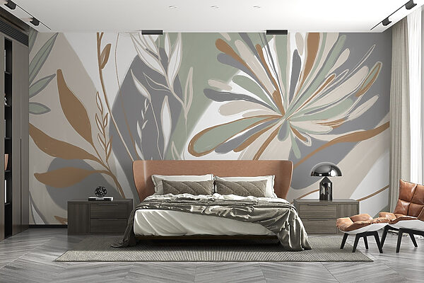Von der Natur inspiriertes, abstraktes Blumendesign. Von der Natur inspiriertes, abstraktes Blumendesign.