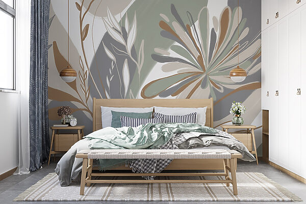 Von der Natur inspiriertes, abstraktes Blumendesign. Von der Natur inspiriertes, abstraktes Blumendesign.