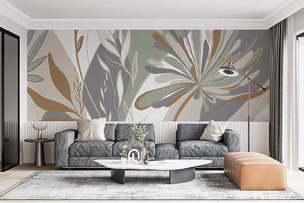 Von der Natur inspiriertes, abstraktes Blumendesign. Von der Natur inspiriertes, abstraktes Blumendesign.
