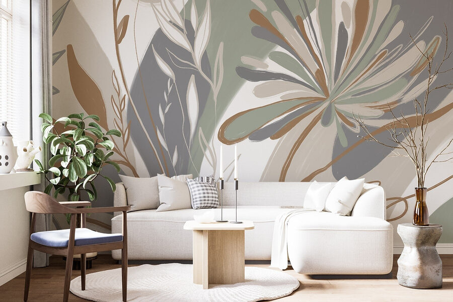 Von der Natur inspiriertes, abstraktes Blumendesign. Von der Natur inspiriertes, abstraktes Blumendesign.
