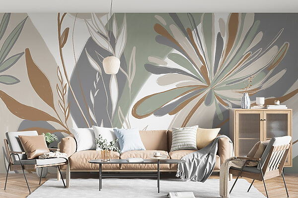 Von der Natur inspiriertes, abstraktes Blumendesign. Von der Natur inspiriertes, abstraktes Blumendesign.