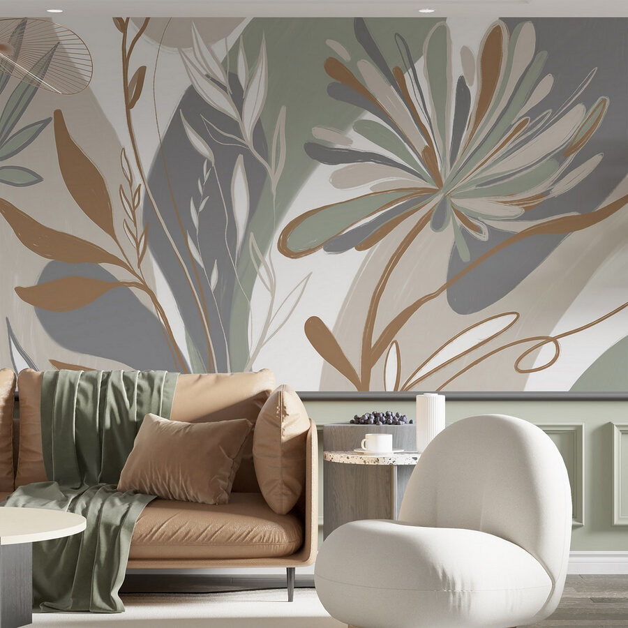 Von der Natur inspiriertes, abstraktes Blumendesign. Von der Natur inspiriertes, abstraktes Blumendesign.