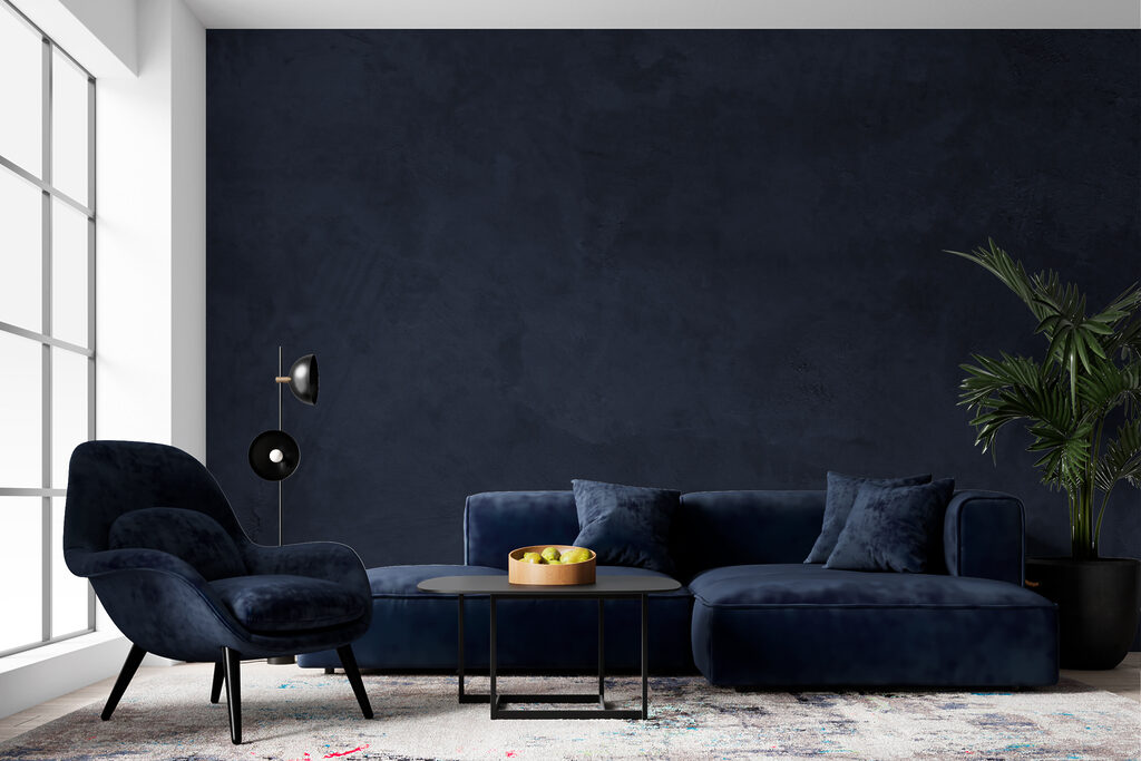 Dark blue wall with white streaks Dark blue wall with white streaks