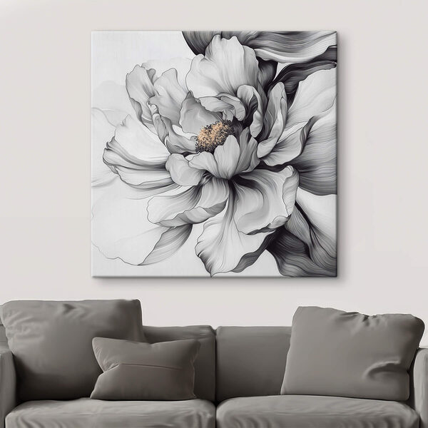 Elegantes florales Design in monochromen Farbtönen Elegantes florales Design in monochromen Farbtönen
