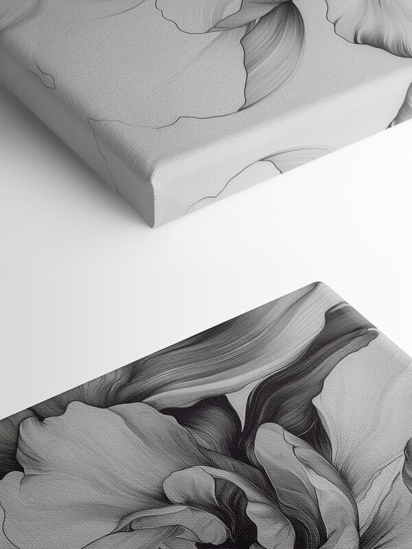 Elegantes florales Design in monochromen Farbtönen Elegantes florales Design in monochromen Farbtönen