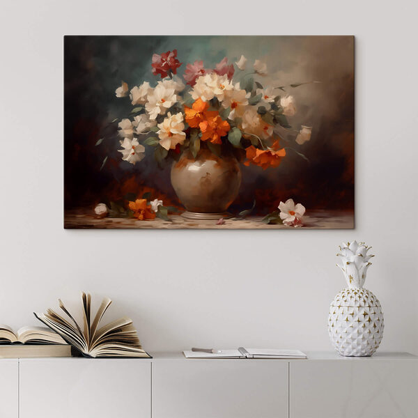 Gemälde von Blumen in einer Vase Gemälde von Blumen in einer Vase