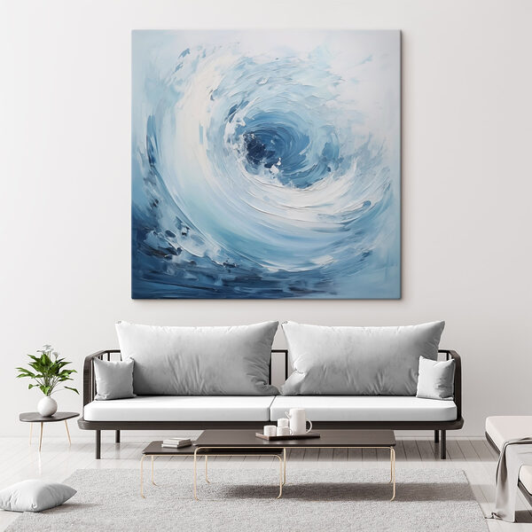 Weiß und blau gewirbelte Wellen Weiß und blau gewirbelte Wellen