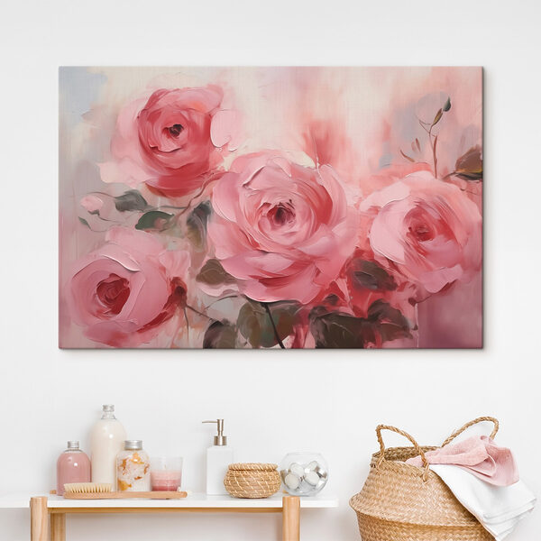 Gemälde von rosa Rosen Gemälde von rosa Rosen