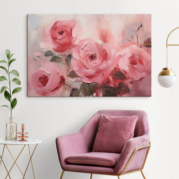 Gemälde von rosa Rosen Gemälde von rosa Rosen