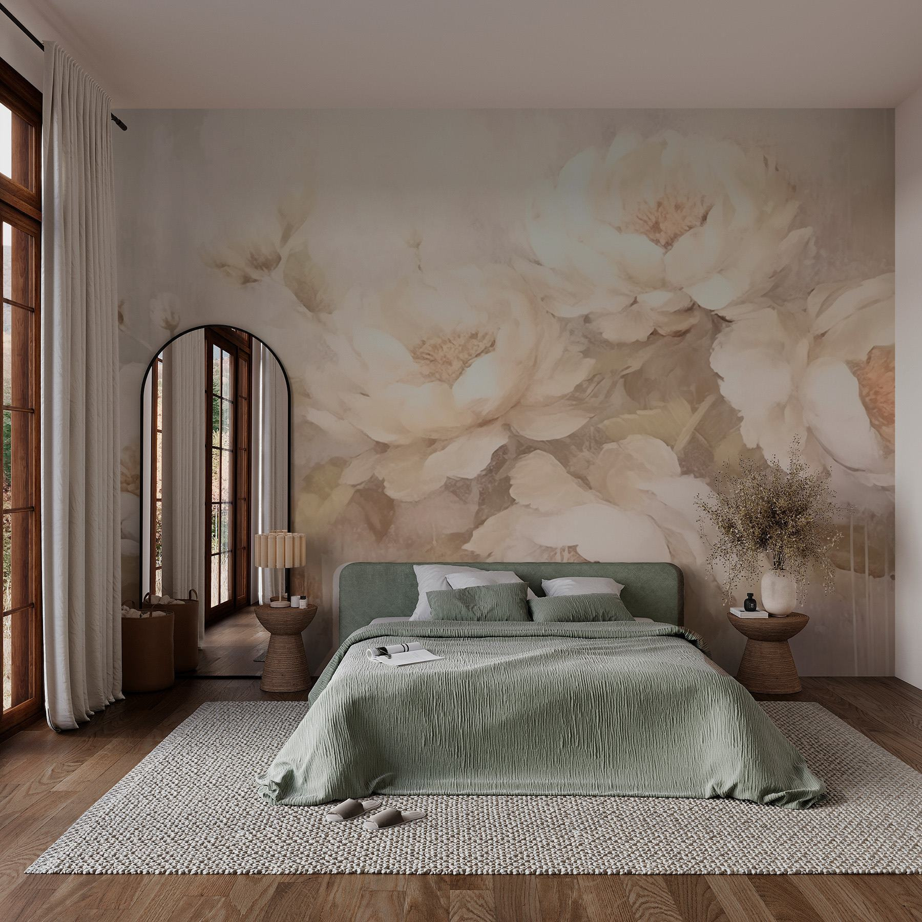 Painting of white flowers