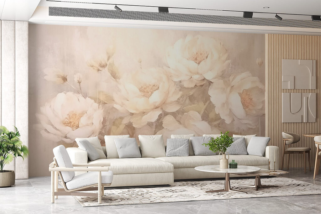 Painting of white flowers