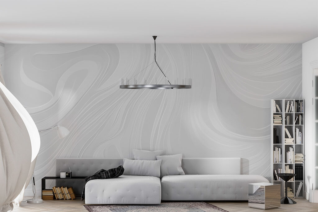 White background with wavy lines