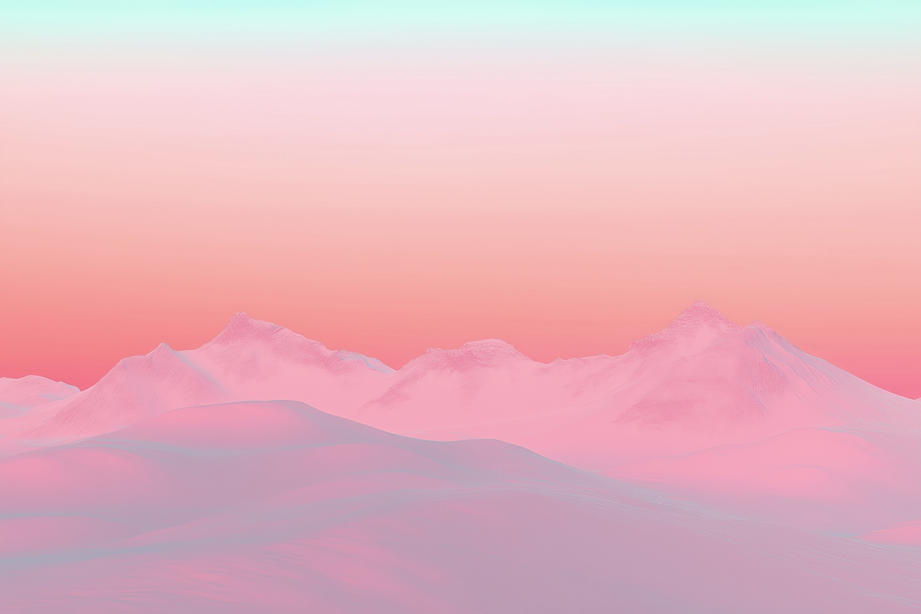 Pink and blue sky over a snowy mountain range Pink and blue sky over a snowy mountain range