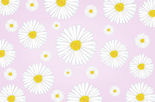 Muster aus weißen und gelben Blumen Muster aus weißen und gelben Blumen
