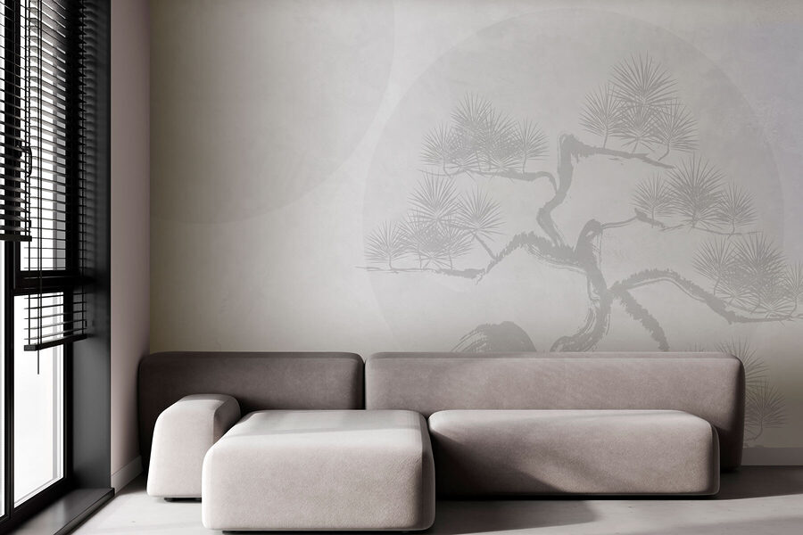 Weißer Hintergrund mit einem Baum Weißer Hintergrund mit einem Baum