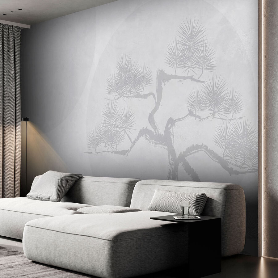 Weißer Hintergrund mit einem Baum Weißer Hintergrund mit einem Baum